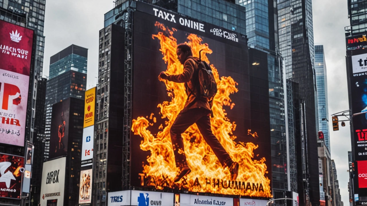 Meme 'Taxa Humana' de Ministro Haddad é Exibido em Painel da Times Square, Gerando Reações Diversas